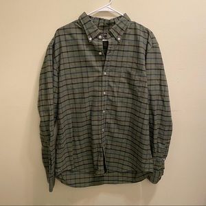 J. Crew Green Plaid Shirt Button Down Up XL NWOT
